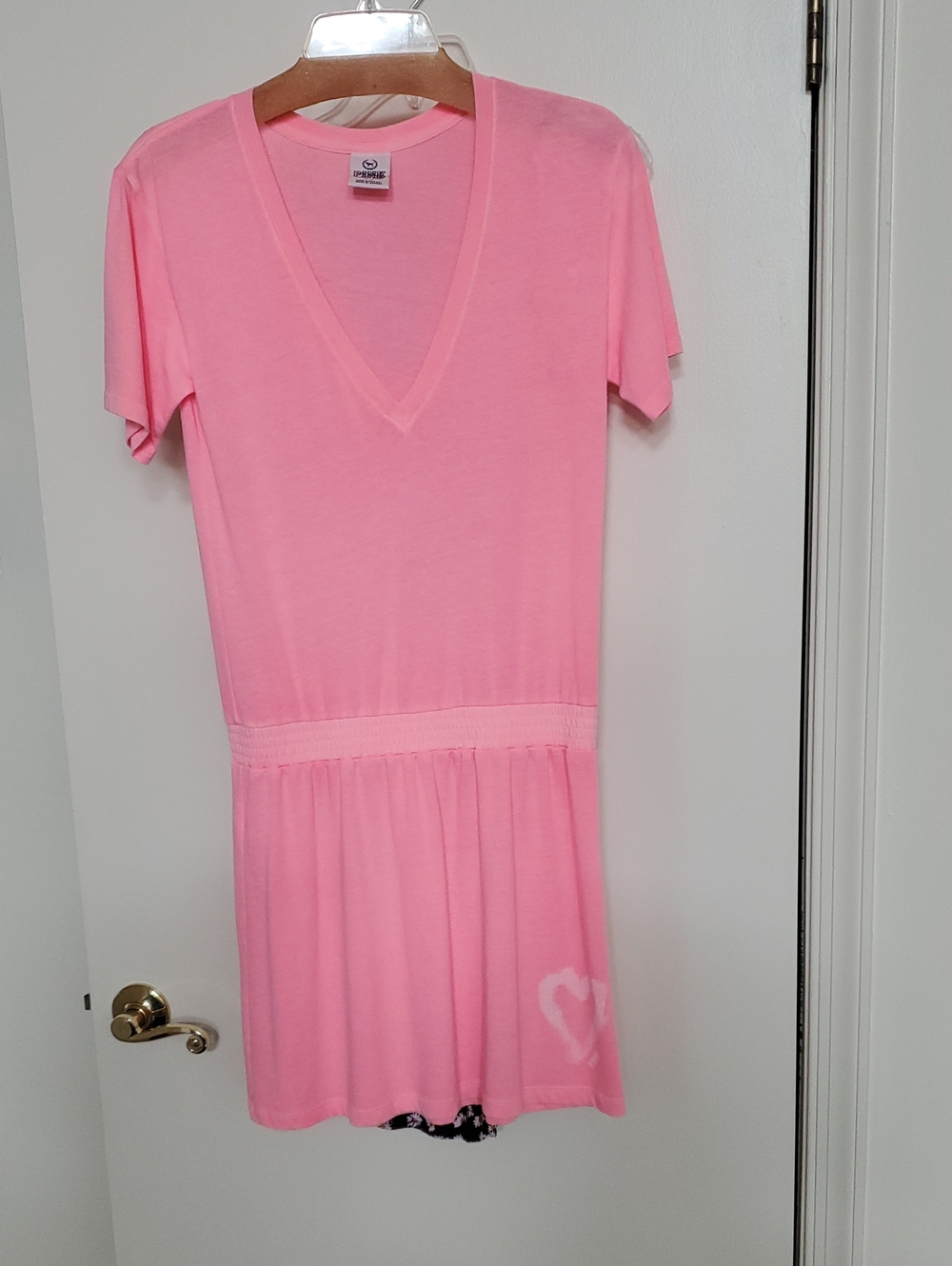 Victoria's Secret Pink V-Neck Short Sleeve Cover Up Dress Size Small